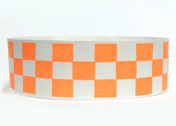 100x 19mm Custom Printed Patterned Tyvek Wristbands