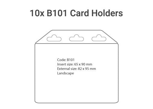 10x B101 Plastic Card Holder