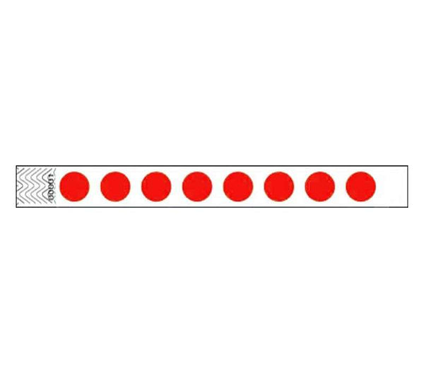 19mm Custom Printed Patterned Tyvek Wristbands