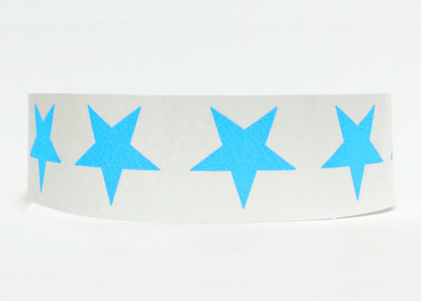 100x Blue Stars 19mm Tyvek Wristband