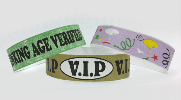 19mm Custom Printed Patterned Tyvek Wristbands